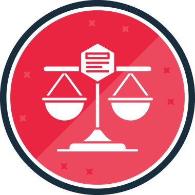 Adalet simgesinin vektör illüstrasyonu