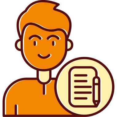 Mikrofonu olan adam, vektör simgesi tasarımı