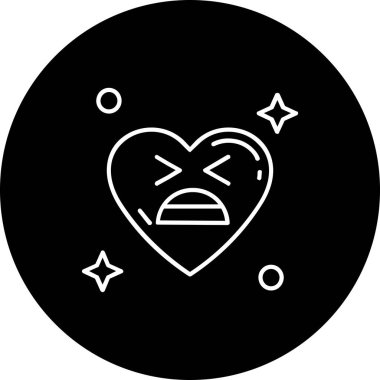 Kalp ikonu vektör illüstrasyonu