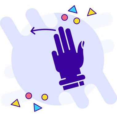 Eldivenler el simgesi, vektör illüstrasyonu