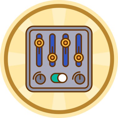 Çizgi film simgesinin vektör çizimi