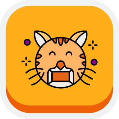 kedi yüz vektör illüstrasyonu