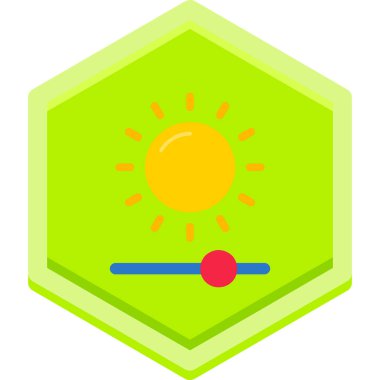 Yaz güneş simgesi, vektör çizim