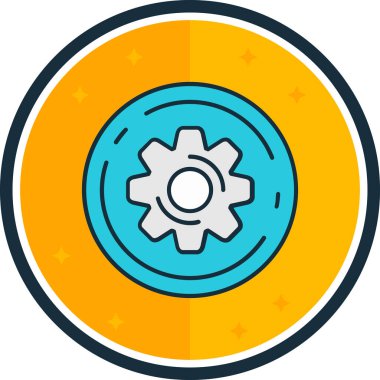 modada izole edilmiş arkaplanda dişli simgesi