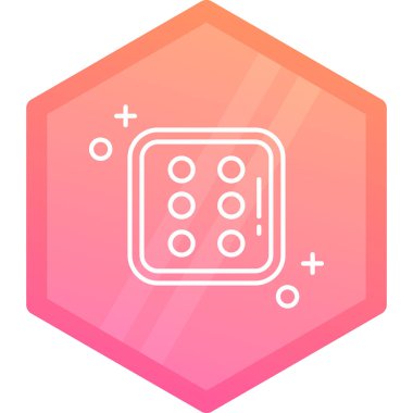 renk altıgen simgesi, vektör çizimi