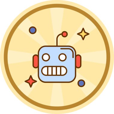 Robot simgesi, vektör çizimi