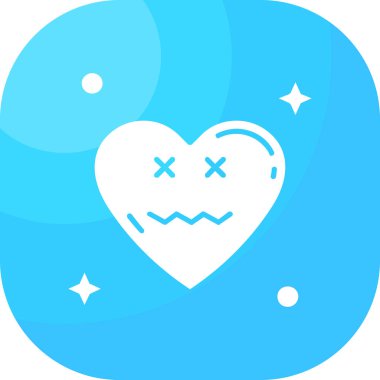 Mutlu aşk günü simgesi - ana hatlarıyla