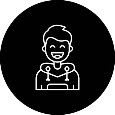 Moda tarzında izole edilmiş erkek simgesi