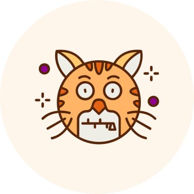 kedi simgesi vektör illüstrasyonu