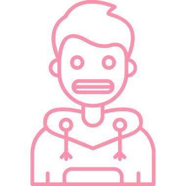 Bir insan simgesinin vektör çizimi, bir insanın avatarı