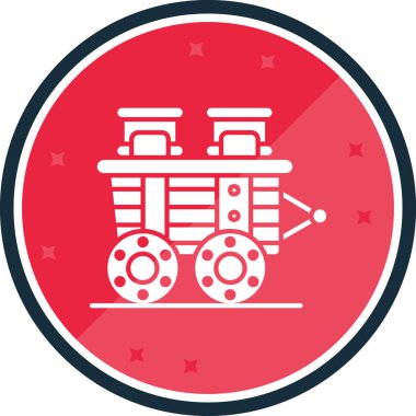 Bir tren simgesinin vektör illüstrasyonu