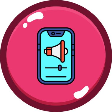 Hareket eden telefon simgesi, anahat stili