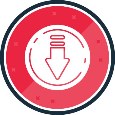 ok aşağı simge vektör illüstrasyonu