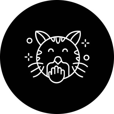 kedi ağı simgesi, vektör illüstrasyonu