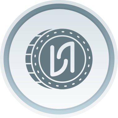 Benzersiz para birimi işaret vektörü sembolü simgesi