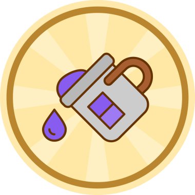 Kilit. Web simgesi basit illüstrasyon