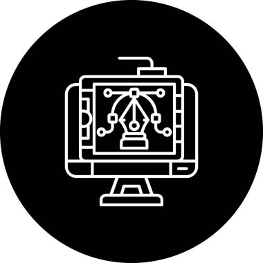 vektör lcd simgesi illüstrasyonu