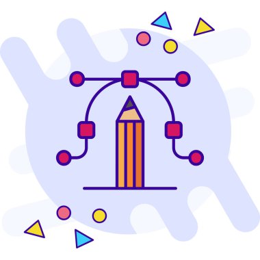 Bir yaratıcı simgenin vektör illüstrasyonu