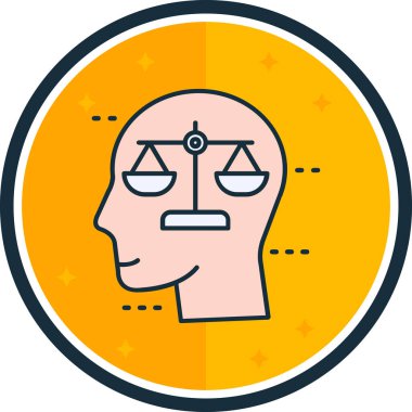 Bir insan kafası simgesinin vektör illüstrasyonu