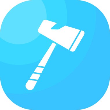 Çekiç simgesinin vektör illüstrasyonu