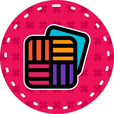 Bir bilet simgesinin vektör illüstrasyonu