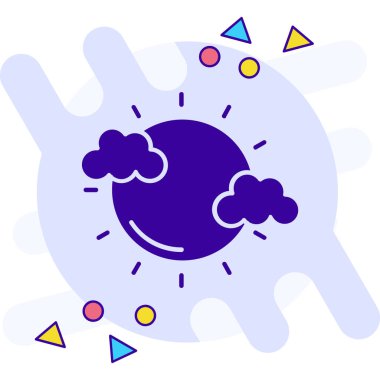 bulut simgesi tasarımı, basit vektör illüstrasyonu