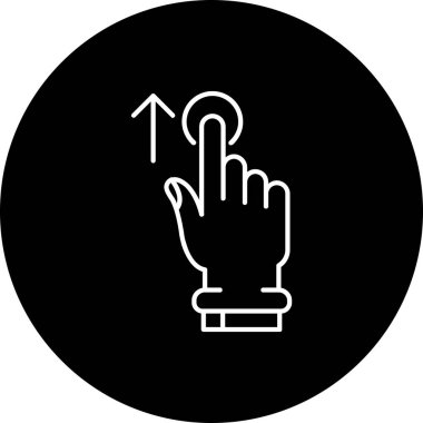 vektör parmak dokunuşu simgesi çizimi