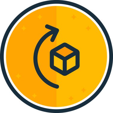 Kutu. Web simgesi basit illüstrasyon