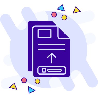 Belge. Web simgesi basit illüstrasyon