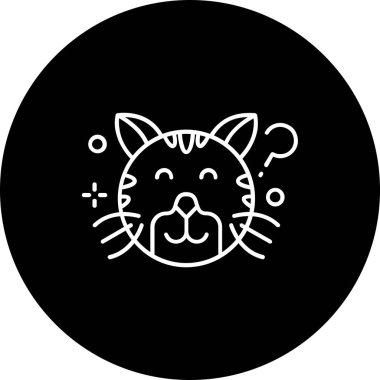 kedi simgesi vektör illüstrasyonu