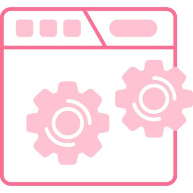 makine dişli simgesi, basit vektör illüstrasyonu