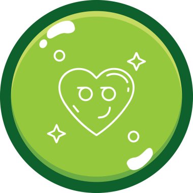 Kalp karikatürünün vektör çizimi