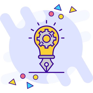 Fikir teçhizatı fikri simgesi - taslak biçimi