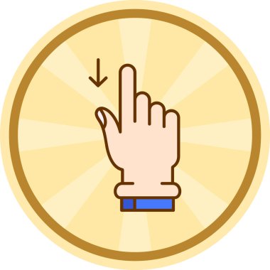 işaret parmağı simgesi - taslak biçimi