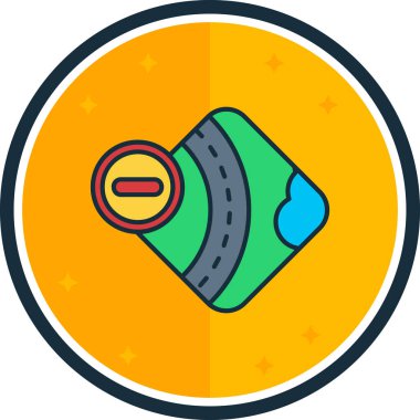 Bir araba simgesinin vektör illüstrasyonu