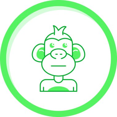 maymun ikon vektör illüstrasyonu