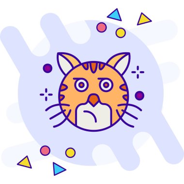 kedi modern simgesi, vektör illüstrasyonu