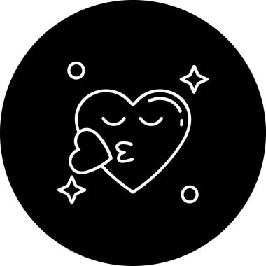 aşk vektör simgesi modern basit illüstrasyon