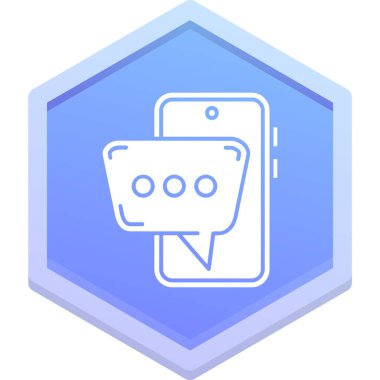 Sohbet simgesi, vektör çizimi