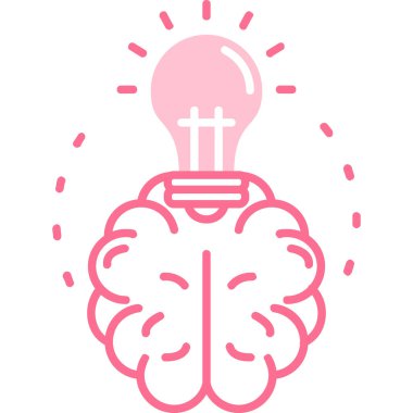 Tamamlanmış beyin fikri simgesi - özet biçimi