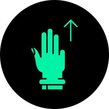 Benzersiz el dokunuşu vektör simgesi