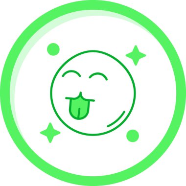 Soğuk eğim çizgisi mutlu bir ayın karikatürünü çiziyor.