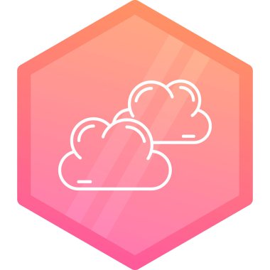 Bulut simgesi vektör illüstrasyonu