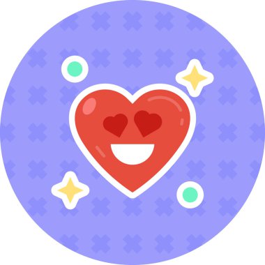 Sevgililer Günü ikonu, basit vektör illüstrasyonu