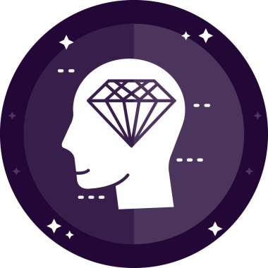 Elmas düz simge, vektör illüstrasyonu