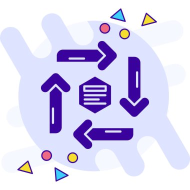 veri merkezi web simgesi, vektör illüstrasyonu