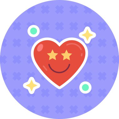 Kalp ikonu vektör illüstrasyonu