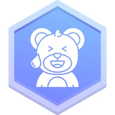 Moda stili izole edilmiş arka planda hayvan yüzü simgesi