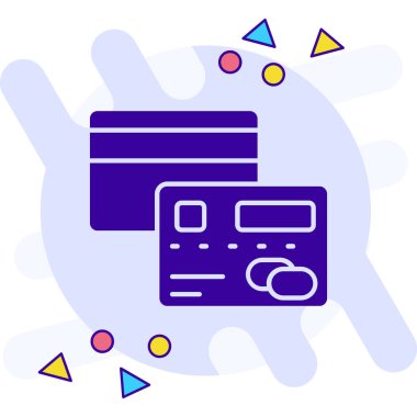 Kredi kartıyla. Basit resimleme