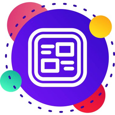 Beyaz arka planda izole edilmiş Çin burcunun mantık simgesi. Astrolojik burç koleksiyonu. Gradyan daire düğmesi. vektör illüstrasyonu